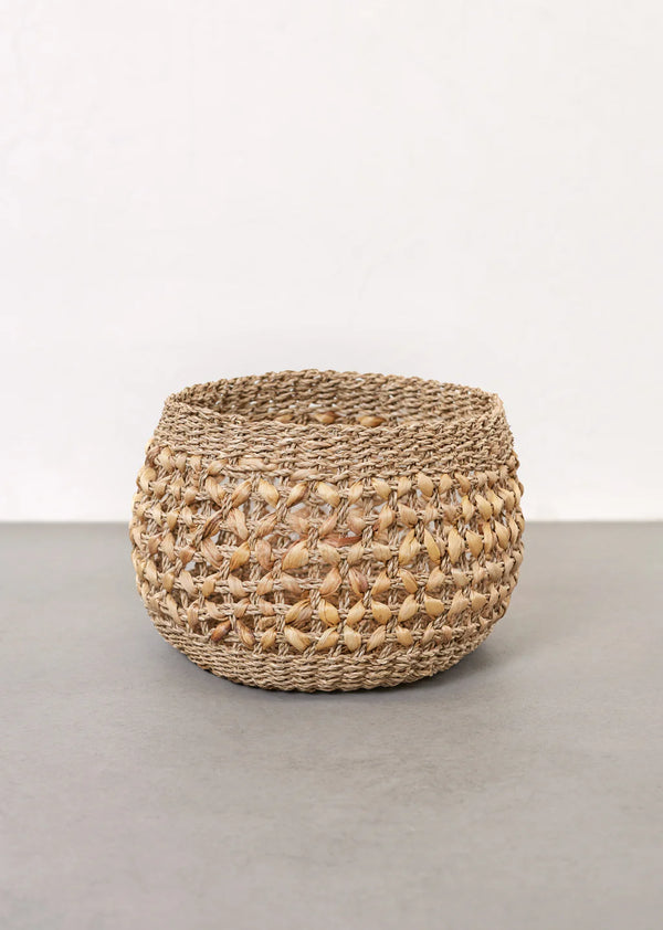 Handwoven Round Basket